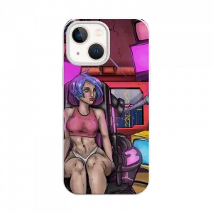 Cyberpunk girl at room iPhone Kılıf Ürün Görseli