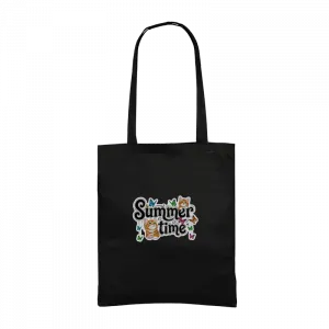 Summer Vibes with Cute Kittens & Butterflies Gabardin Çanta Ürün Görseli