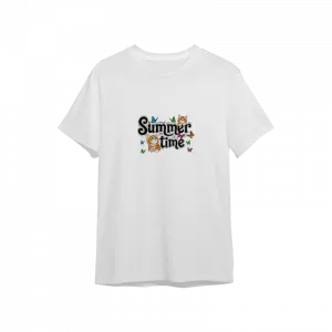 Summer Vibes with Cute Kittens & Butterflies Oversize Tshirt  Ürün Görseli