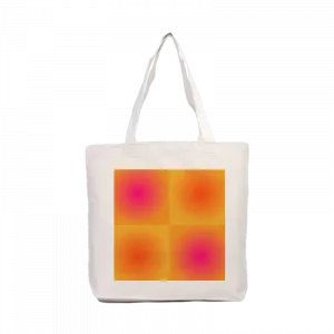 Ombre Degrade Damalı Desen | Ombre Geçişli Damalı Pattern Kanvas Çanta Ürün Görseli