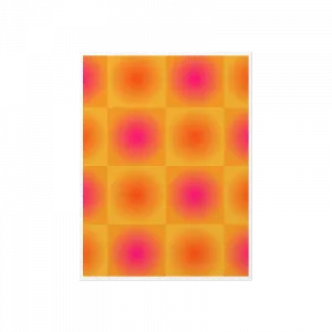 Pembe Turuncu Ombre Degrade Damalı Desen | Ombre Geçişli Damalı Pattern Poster Ürün Görseli