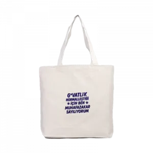 Ben Muhafazakar Sayılıyorum Kanvas Çanta Ürün Görseli