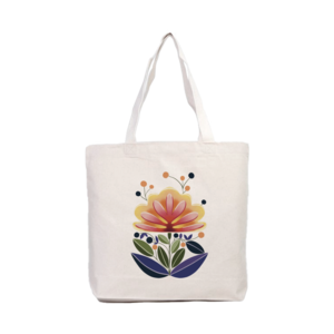 Soyut çiçek Kanvas Çanta Ürün Görseli