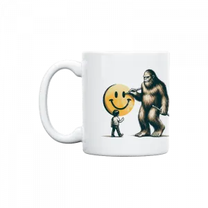 Gülen surat çizen büyük ayak (Bigfoot) Kupa Ürün Görseli
