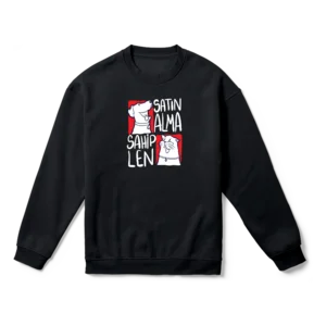 Satın Alma Sahiplen Beyaz Oversize Sweatshirt Ürün Görseli