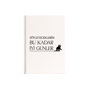 Siyah kedi iyi günler diler Kanvas Defter Ürün Görseli