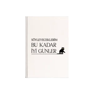 Siyah kedi iyi günler diler Kanvas Defter Ürün Görseli