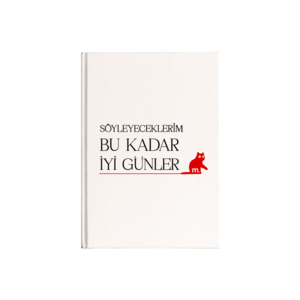 Kırmızı kedi İyi günler diler Kanvas Defter Ürün Görseli