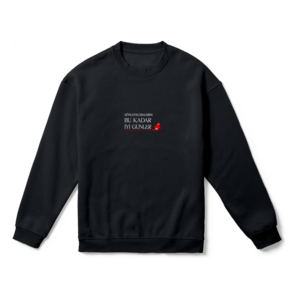 Kırmızı kedi İyi günler diler Oversize Sweatshirt Ürün Görseli