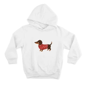Kazaklı Sevimli Dachshund (Sosis Köpek) Hoodie Ürün Görseli