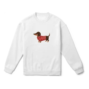 Kazaklı Sevimli Dachshund (Sosis Köpek) Oversize Sweatshirt Ürün Görseli