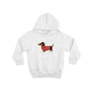 Kazaklı Sevimli Dachshund (Sosis Köpek) Çocuk Hoodie Ürün Görseli