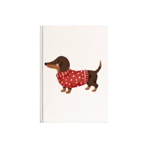 Kazaklı Sevimli Dachshund (Sosis Köpek) Kanvas Defter Ürün Görseli