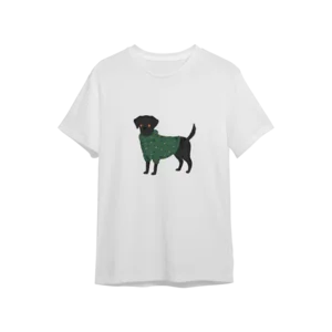 Yeşil Kazaklı Siyah Köpek: Partinin En Parlak Işığı Olmak! Oversize Tshirt  Ürün Görseli