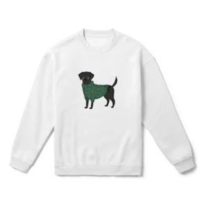 Yeşil Kazaklı Siyah Köpek: Partinin En Parlak Işığı Olmak! Oversize Sweatshirt Ürün Görseli