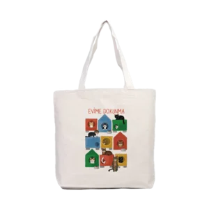 Evime dokunma! Kanvas Çanta Ürün Görseli