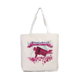 N'aber Sinema - Beyaz Kanvas Çanta Ürün Görseli