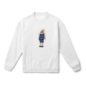 Beyaz Tavşanın Ta Kendisi Oversize Sweatshirt Ürün Görseli