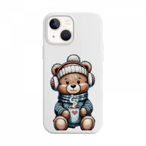 Sıcak  çikolata içen sevimli ayıcık iPhone Kılıf Ürün Görseli