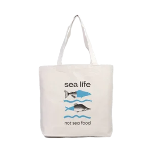 Sea Life not Sea Food Kanvas Çanta Ürün Görseli