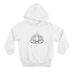 Lotus Çiçeği Kutsal Geometri Tek Çizgi Sanatı S Hoodie Ürün Görseli