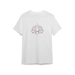Lotus Çiçeği Kutsal Geometri Tek Çizgi Sanatı R Oversize Tshirt  Ürün Görseli