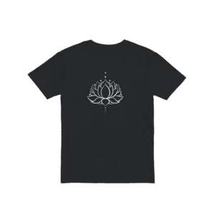 Lotus Çiçeği Kutsal Geometri Tek Çizgi Sanatı B Basic Tshirt Ürün Görseli