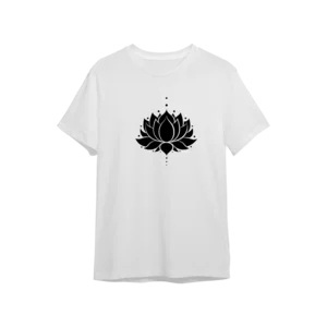 Lotus Çiçeği Kutsal Geometri Tek Çizgi Sanatı S Oversize Tshirt  Ürün Görseli