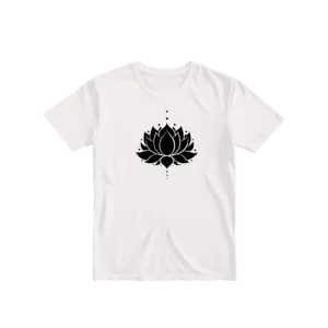 Lotus Çiçeği Kutsal Geometri Tek Çizgi Sanatı S Basic Tshirt Ürün Görseli