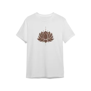 Lotus Çiçeği Kutsal Geometri Tek Çizgi Sanatı R Oversize Tshirt  Ürün Görseli