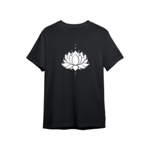 Lotus Çiçeği Kutsal Geometri Gölge Sanatı B Oversize Tshirt  Ürün Görseli