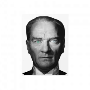 Mustafa Kemal Atatürk Portresi, Mavi Gözlü Poster Ürün Görseli