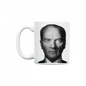 Mustafa Kemal Atatürk Portresi, Mavi Gözlü Kupa Ürün Görseli