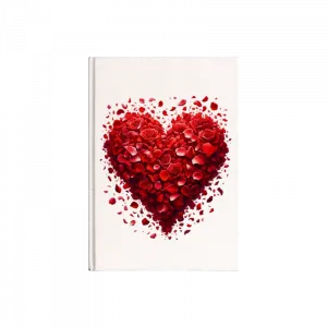 Gülden kalp, sevgililer günü, Valentine's Day Kanvas Defter Ürün Görseli