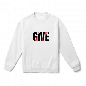 Never Give Up Oversize Sweatshirt Ürün Görseli