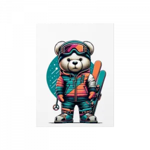 Kayakçı Ayıcık Poster Ürün Görseli