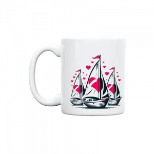 Kalpli yelkenliler, Aşk Gemileri, Sevgililer Günü Kupa Ürün Görseli