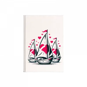 Kalpli yelkenliler, Aşk Gemileri, Sevgililer Günü Kanvas Defter Ürün Görseli