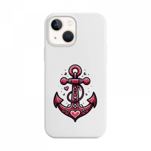 Kalpli Kırmızı Çapa iPhone Kılıf Ürün Görseli