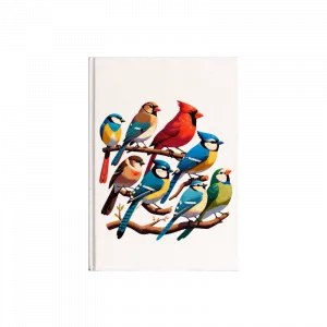 Daldaki Kuşlar, Renkli Kuşlar Kanvas Defter Ürün Görseli