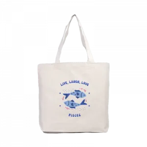 Balık Burcu, Pisces, Yaşa, gül, sev Kanvas Çanta Ürün Görseli