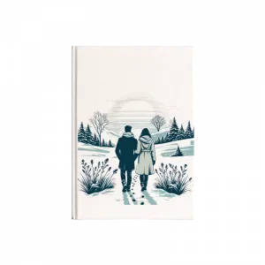 Karda yürüyen çift Kanvas Defter Ürün Görseli