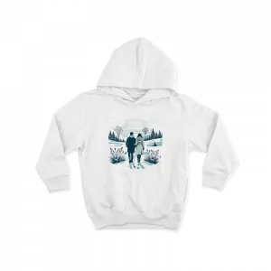 Karda yürüyen çift Çocuk Hoodie Ürün Görseli