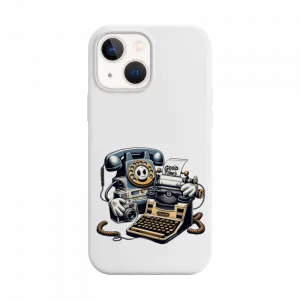 Retro Teknoloji, çevirmeli telefon, daktilo, fotoğraf makinesi iPhone Kılıf Ürün Görseli