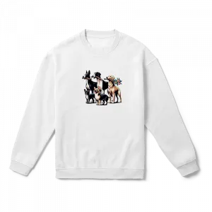 Sevimli Köpekler Oversize Sweatshirt Ürün Görseli