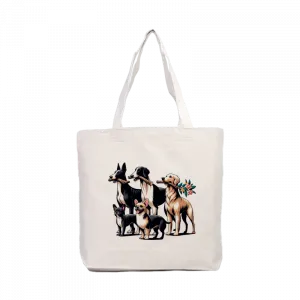 Sevimli Köpekler Kanvas Çanta Ürün Görseli