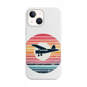 Vintage Günbatımında Uçak Gölgesi iPhone Kılıf Ürün Görseli