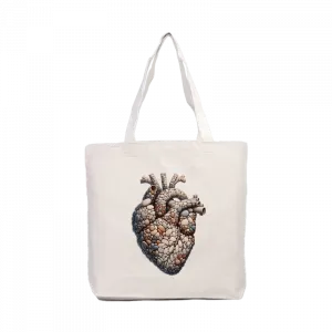 Taş Kalp Kanvas Çanta Ürün Görseli
