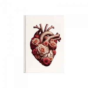 Güllerin Kalbi Kanvas Defter Ürün Görseli