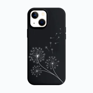 dandelion line art (white) iPhone Kılıf Ürün Görseli